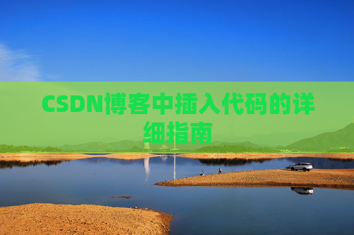 CSDN博客中插入代码的详细指南